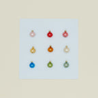 Multicolor Mini Glass Ornament, Set of 9