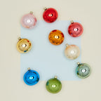 Multicolor Small Glass Ornament, Set of 9