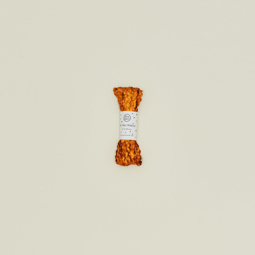 Metallic Ric Rac Ribbon - Orange