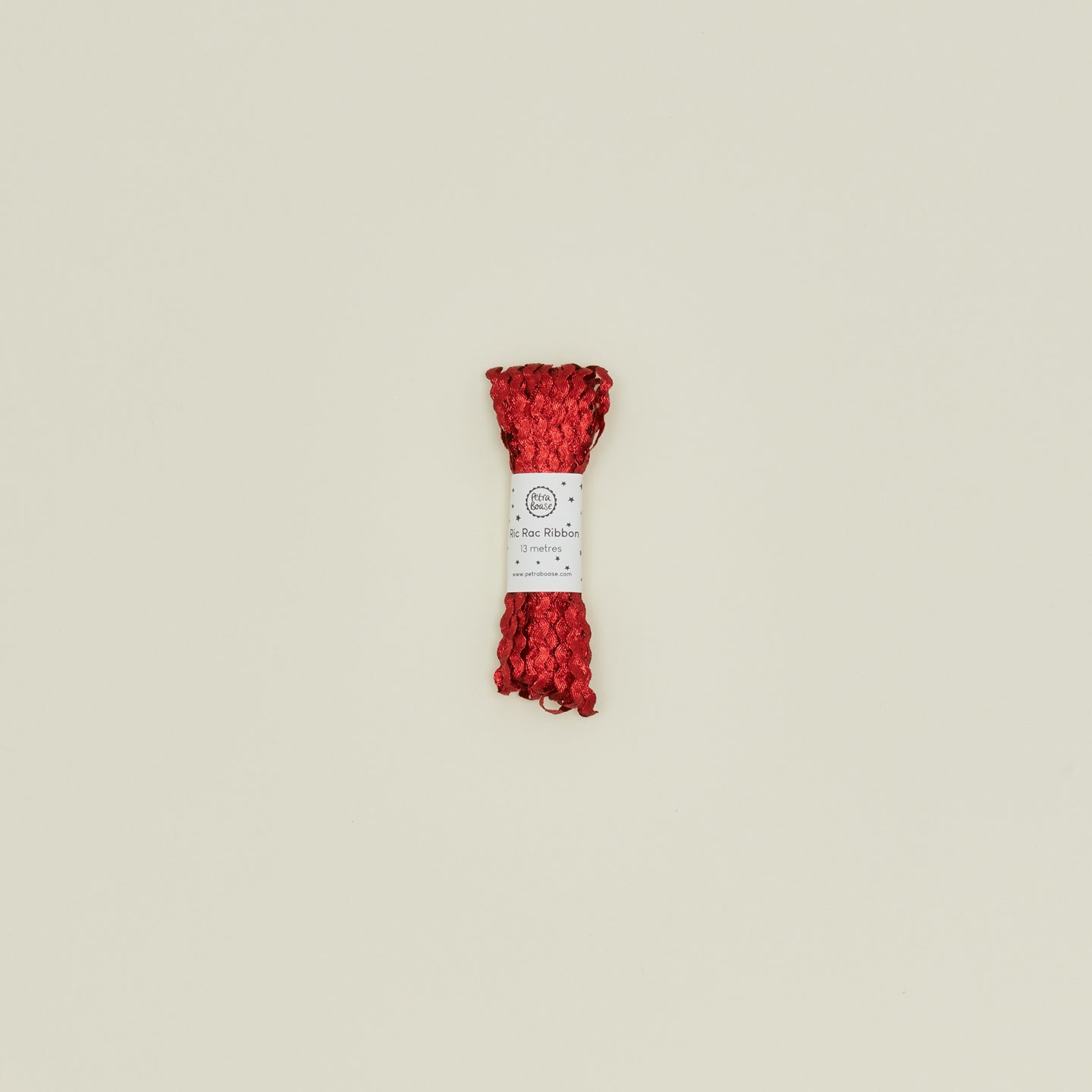 Metallic Ric Rac Ribbon - Red