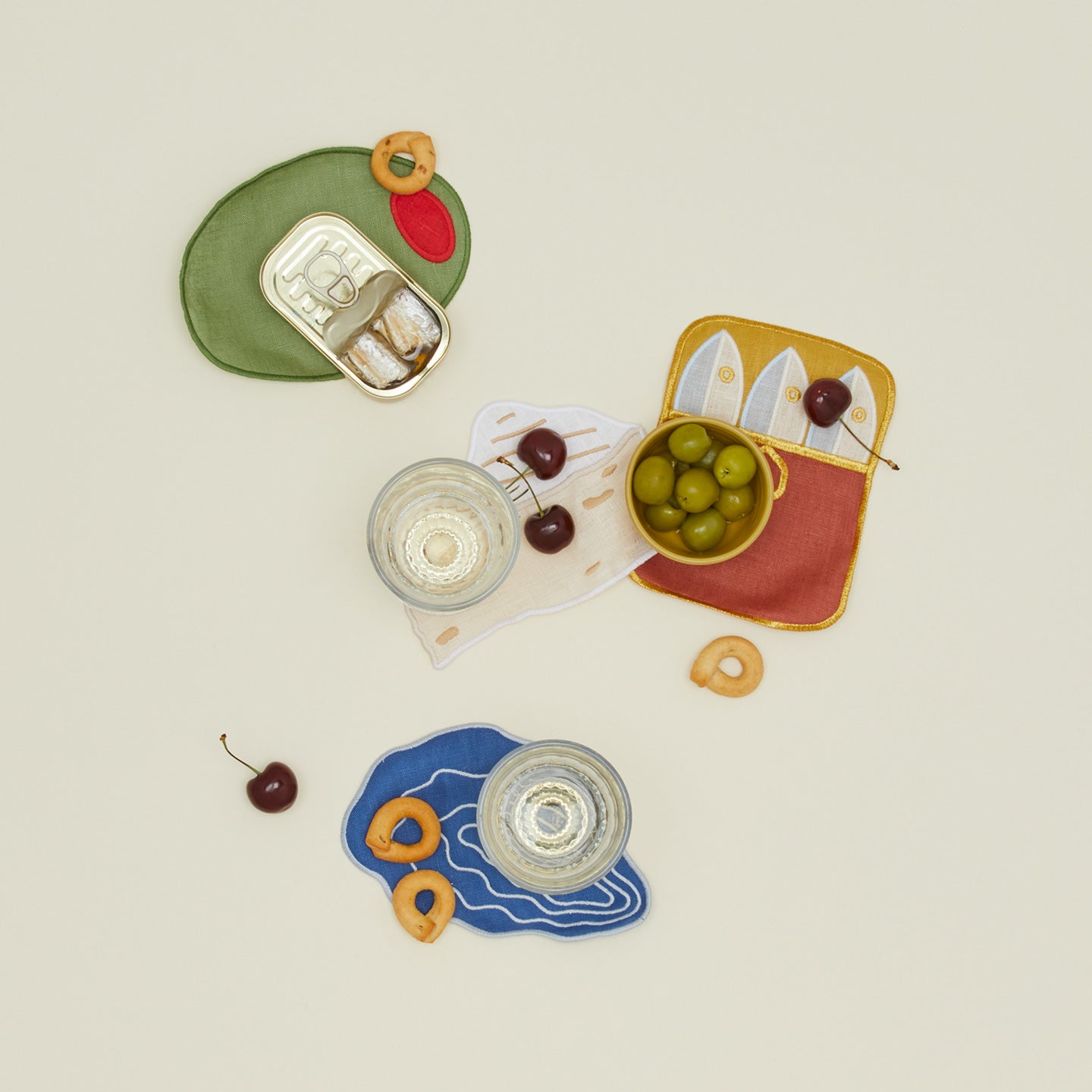 Hors D'Oeuvres Cocktail Napkins, Set of 4