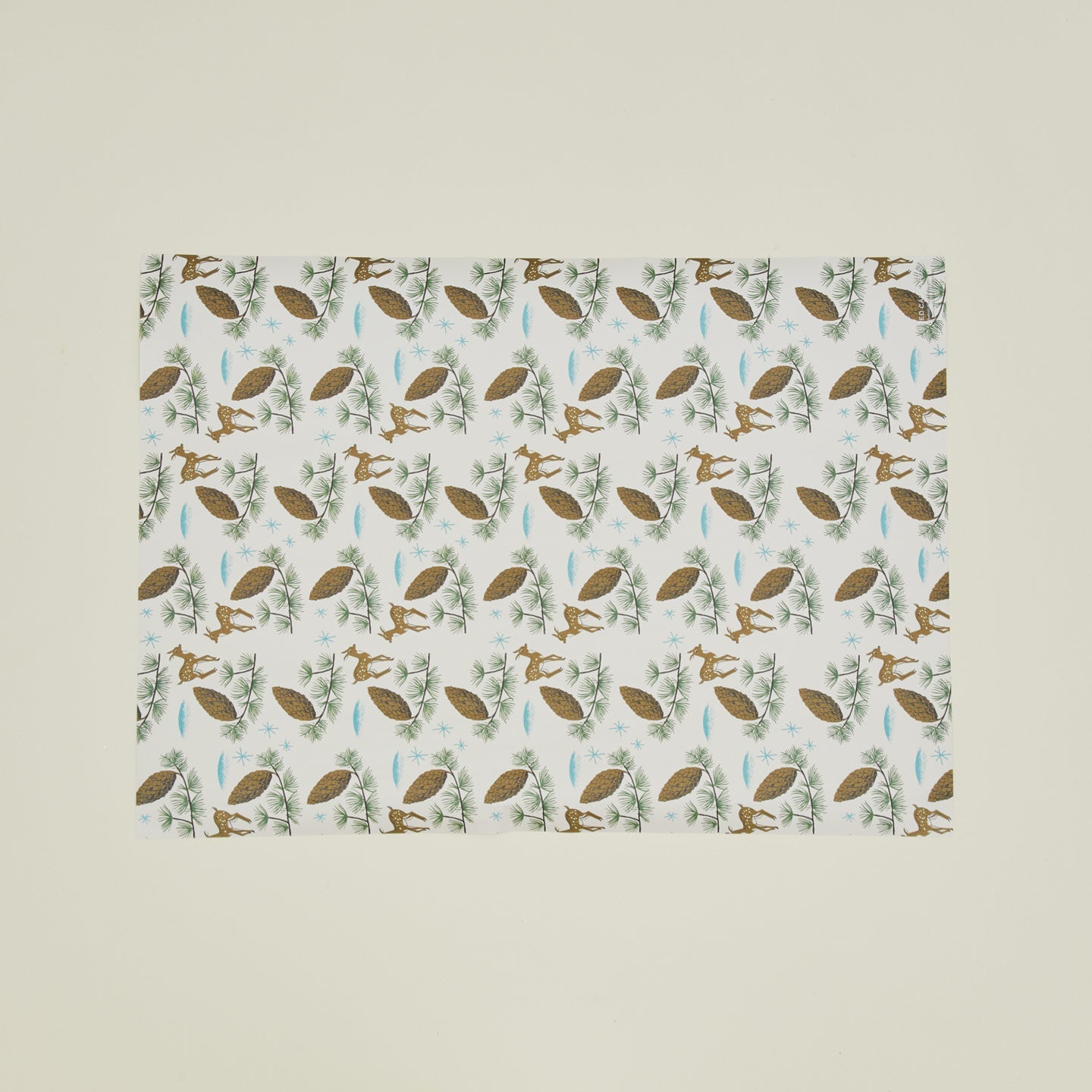 Deer + Pine Cones Wrapping Paper