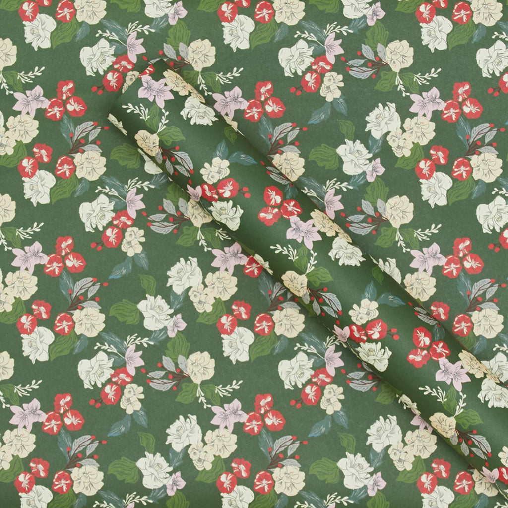 Festive Blooms Wrapping Paper