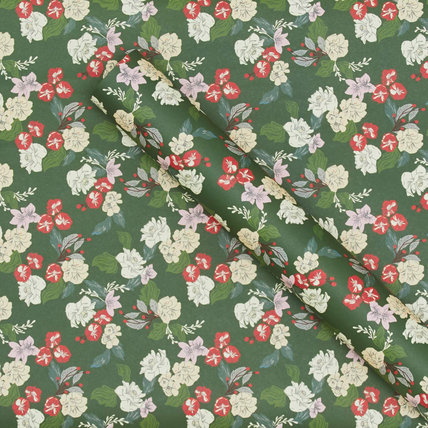 Festive Blooms Wrapping Paper