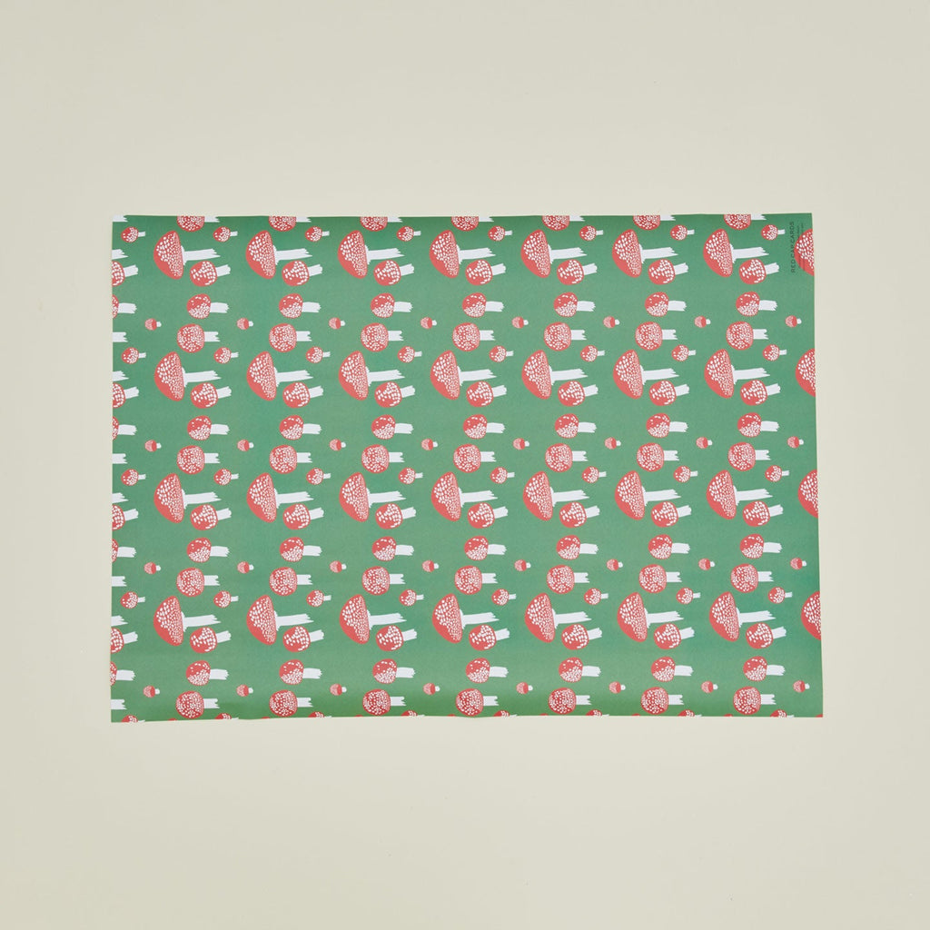 Festive Mushrooms Wrapping Paper