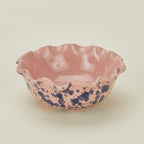 Splatter Scallop Bowl - Pink/Blue