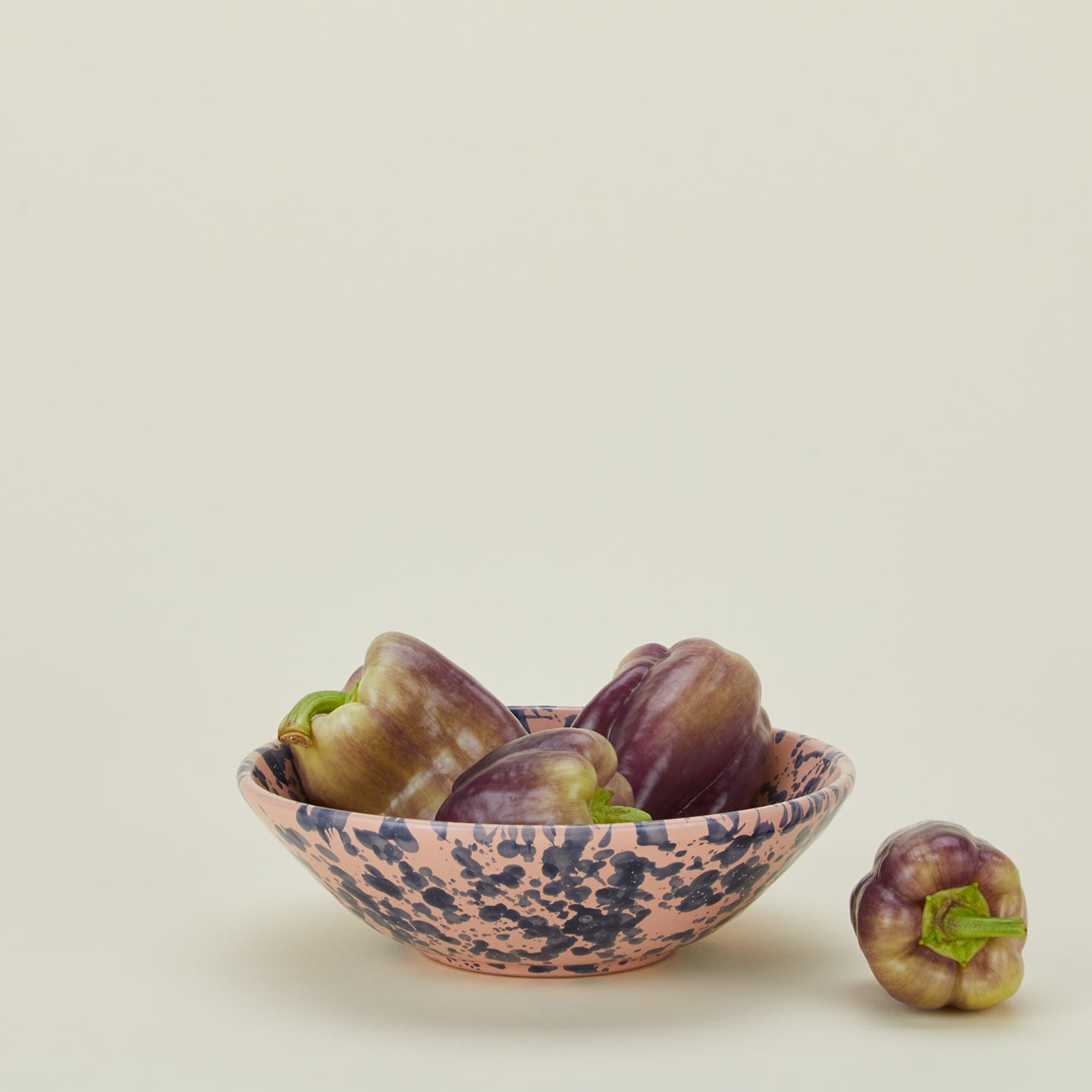 Splatter Low Bowl - Pink/Blue