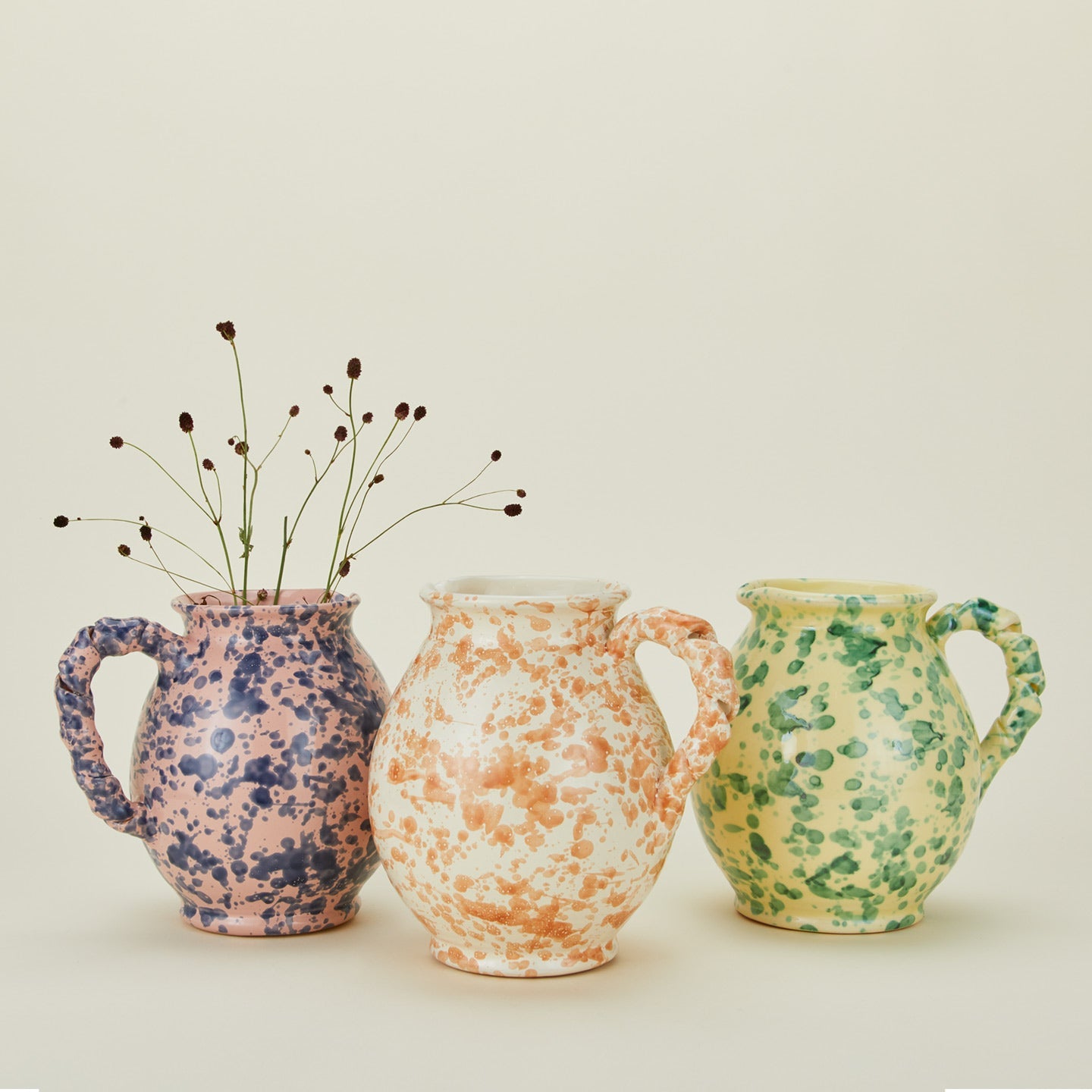 Splatter Cigno Jug - Yellow/Green