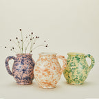 Splatter Cigno Jug - Tan/Ivory