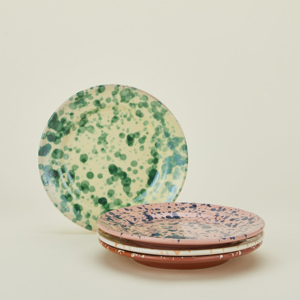 Splatter Dinner Plate - Yellow/Green