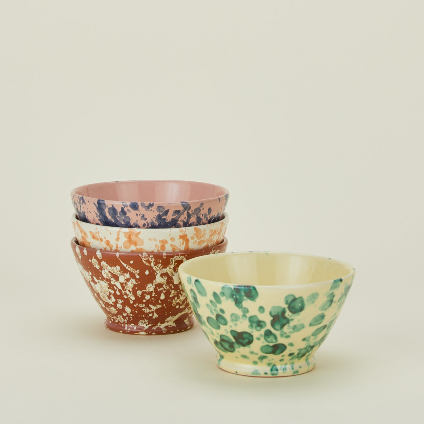 Splatter Small Bowl - Tan/Ivory