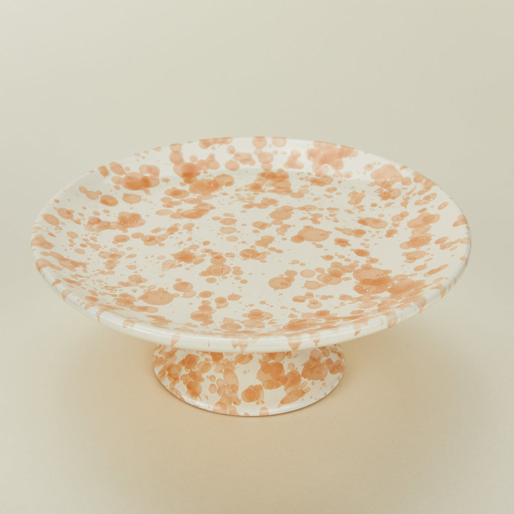 Splatter Cake Stand - Tan/Ivory