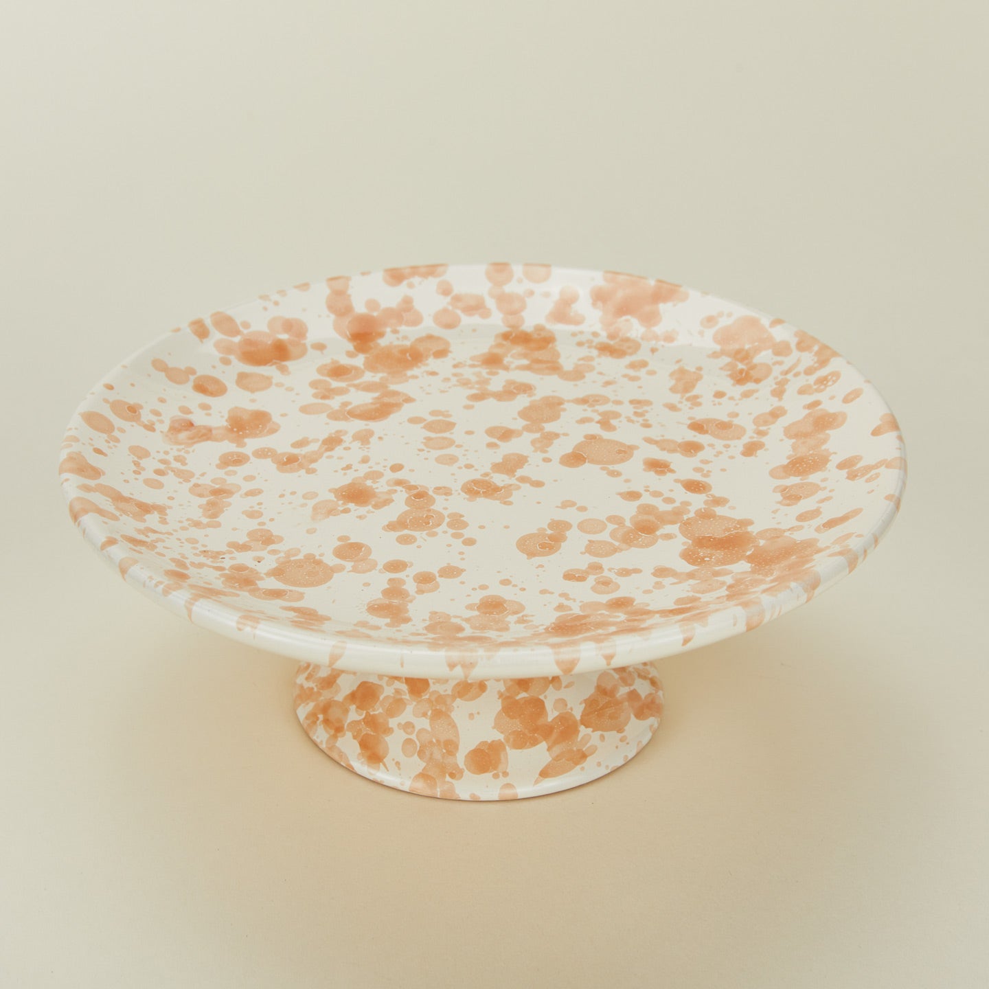 Splatter Cake Stand - Tan/Ivory