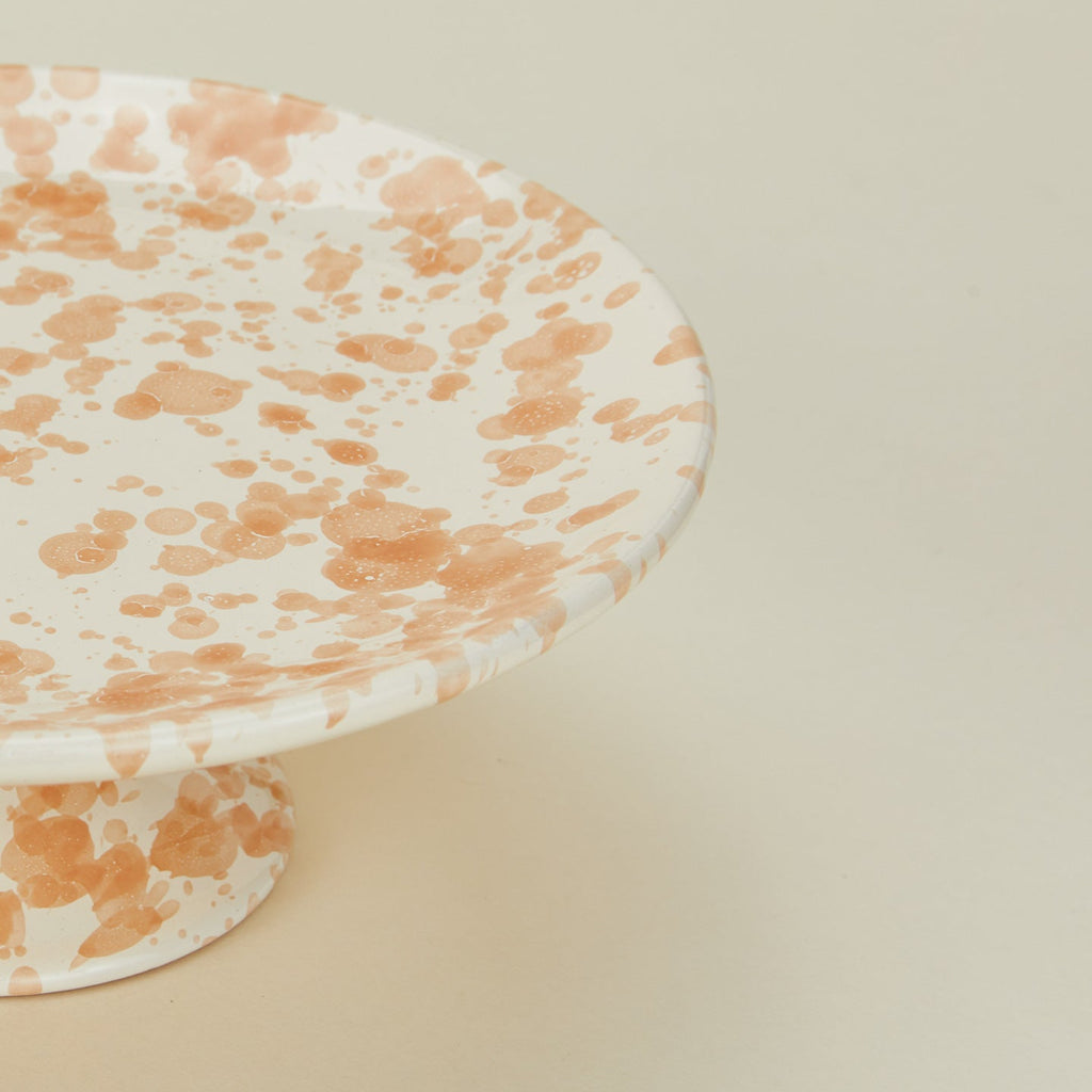 Splatter Cake Stand - Tan/Ivory