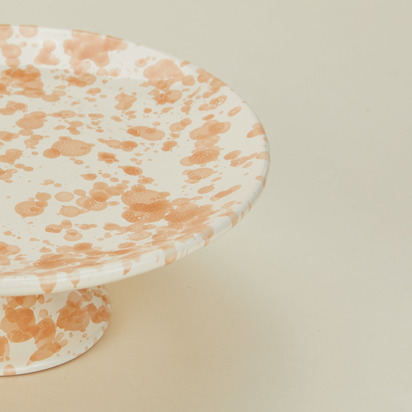 Splatter Cake Stand - Tan/Ivory