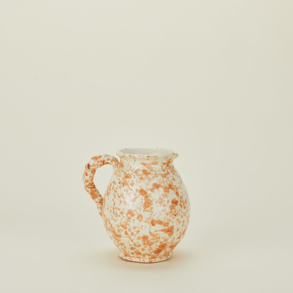 Splatter Cigno Jug - Tan/Ivory