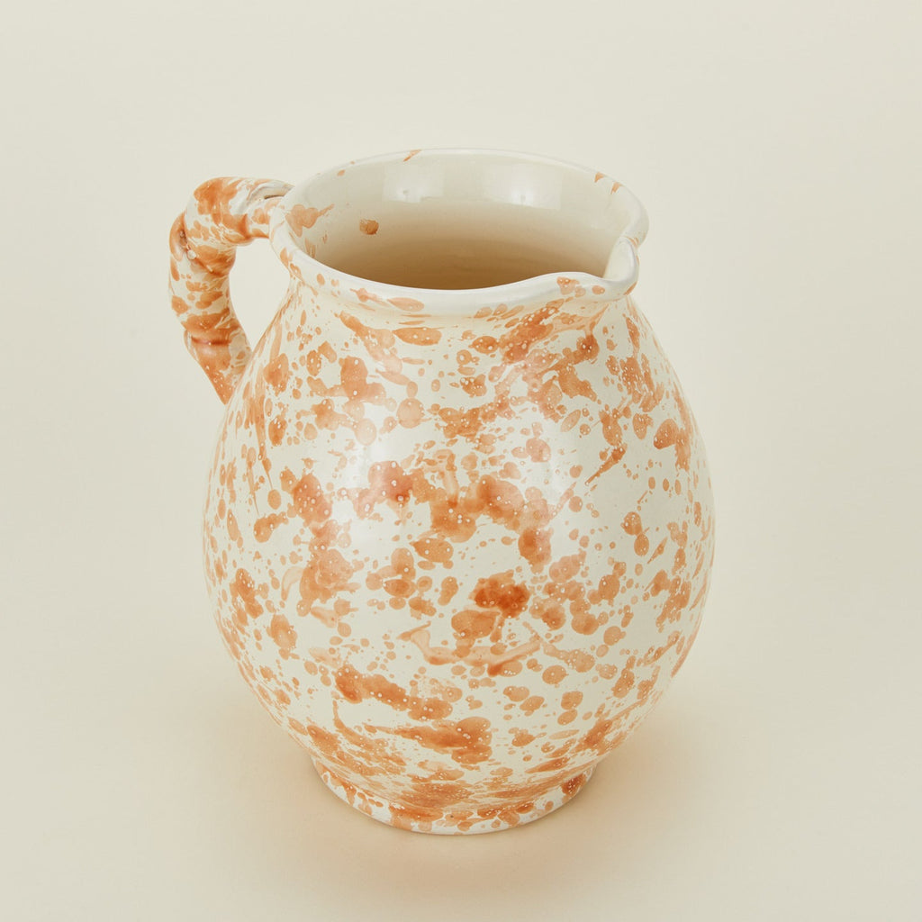 Splatter Cigno Jug - Tan/Ivory
