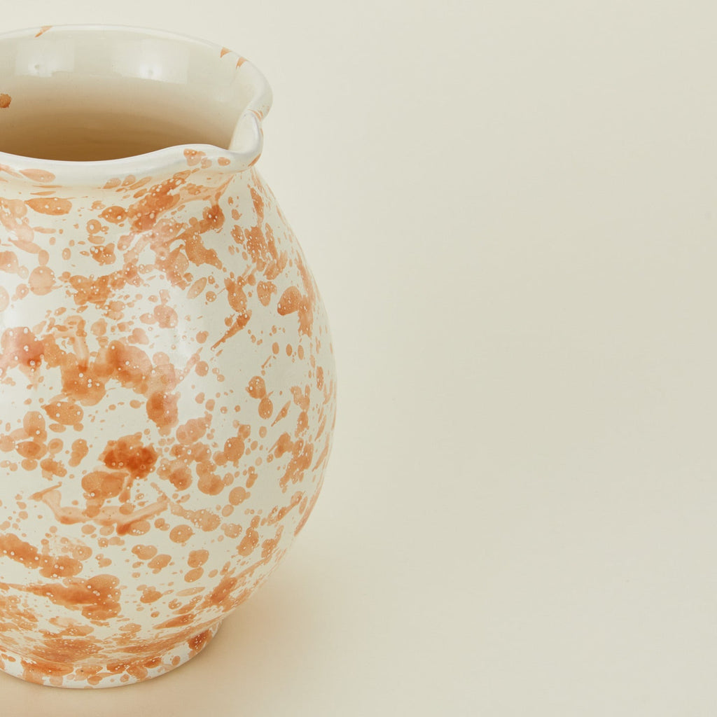 Splatter Cigno Jug - Tan/Ivory