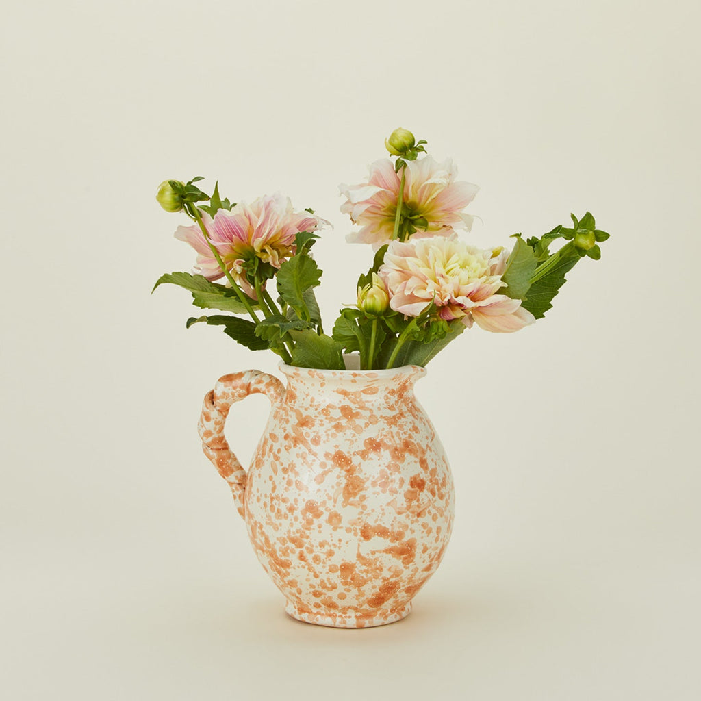 Splatter Cigno Jug - Tan/Ivory