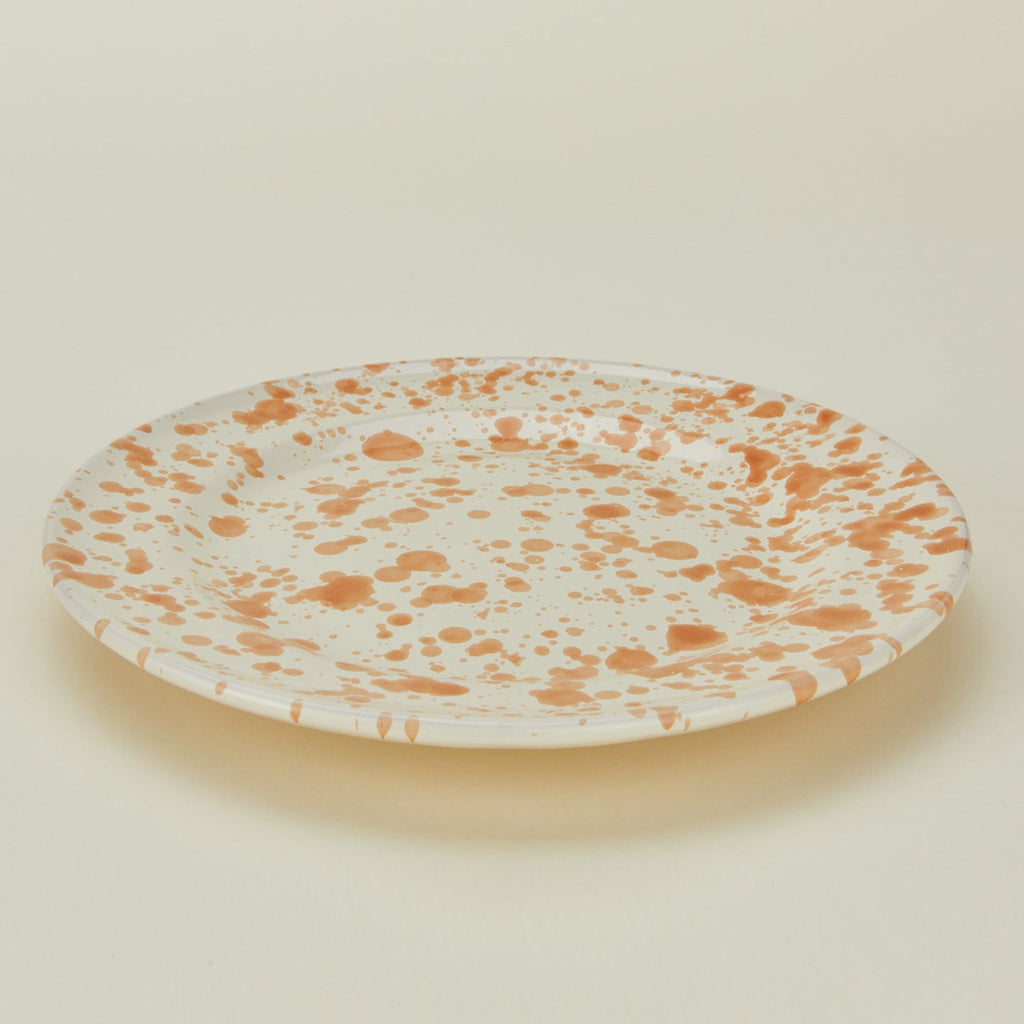 Splatter Dinner Plate - Tan/Ivory