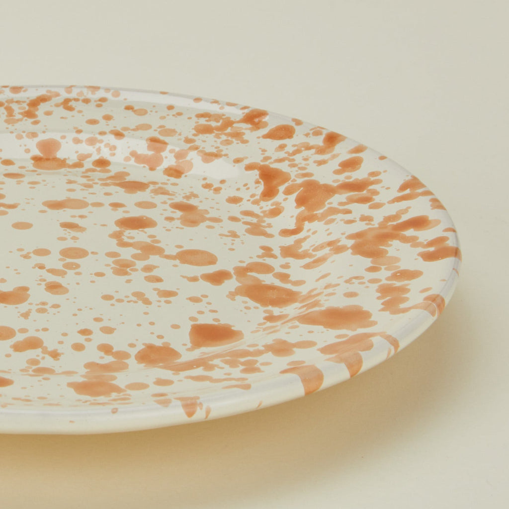 Splatter Dinner Plate - Tan/Ivory