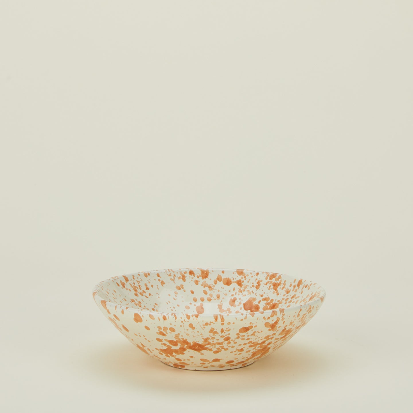 Splatter Low Bowl - Tan/Ivory
