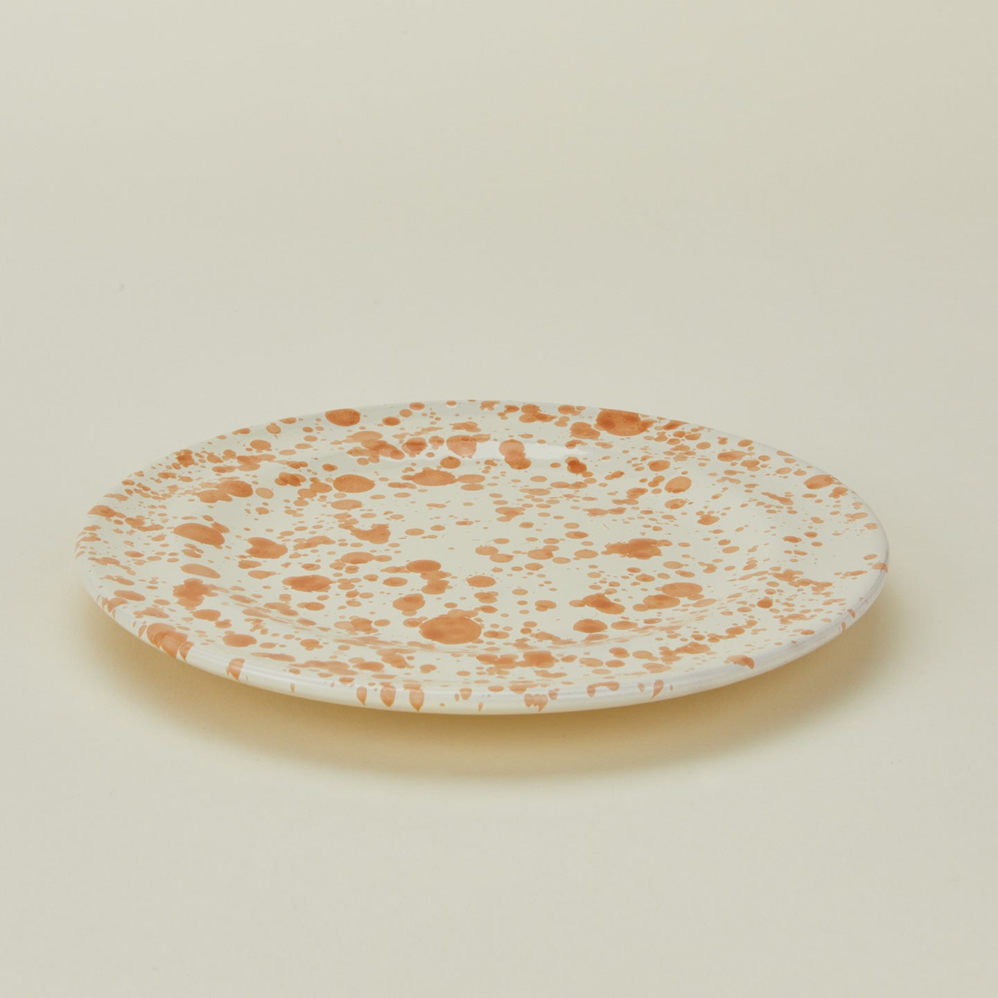 Splatter Salad Plate - Tan/Ivory