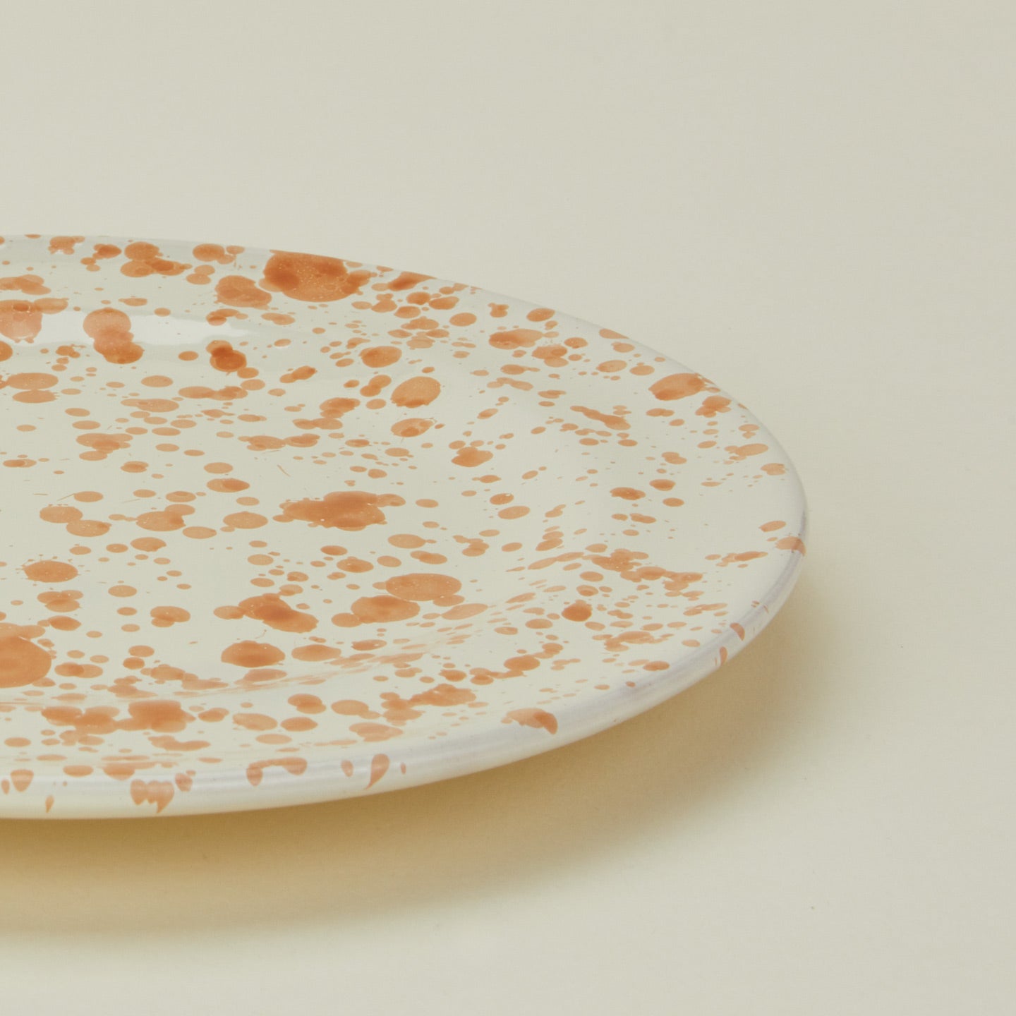 Splatter Salad Plate - Tan/Ivory