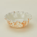 Splatter Scallop Bowl - Tan/Ivory