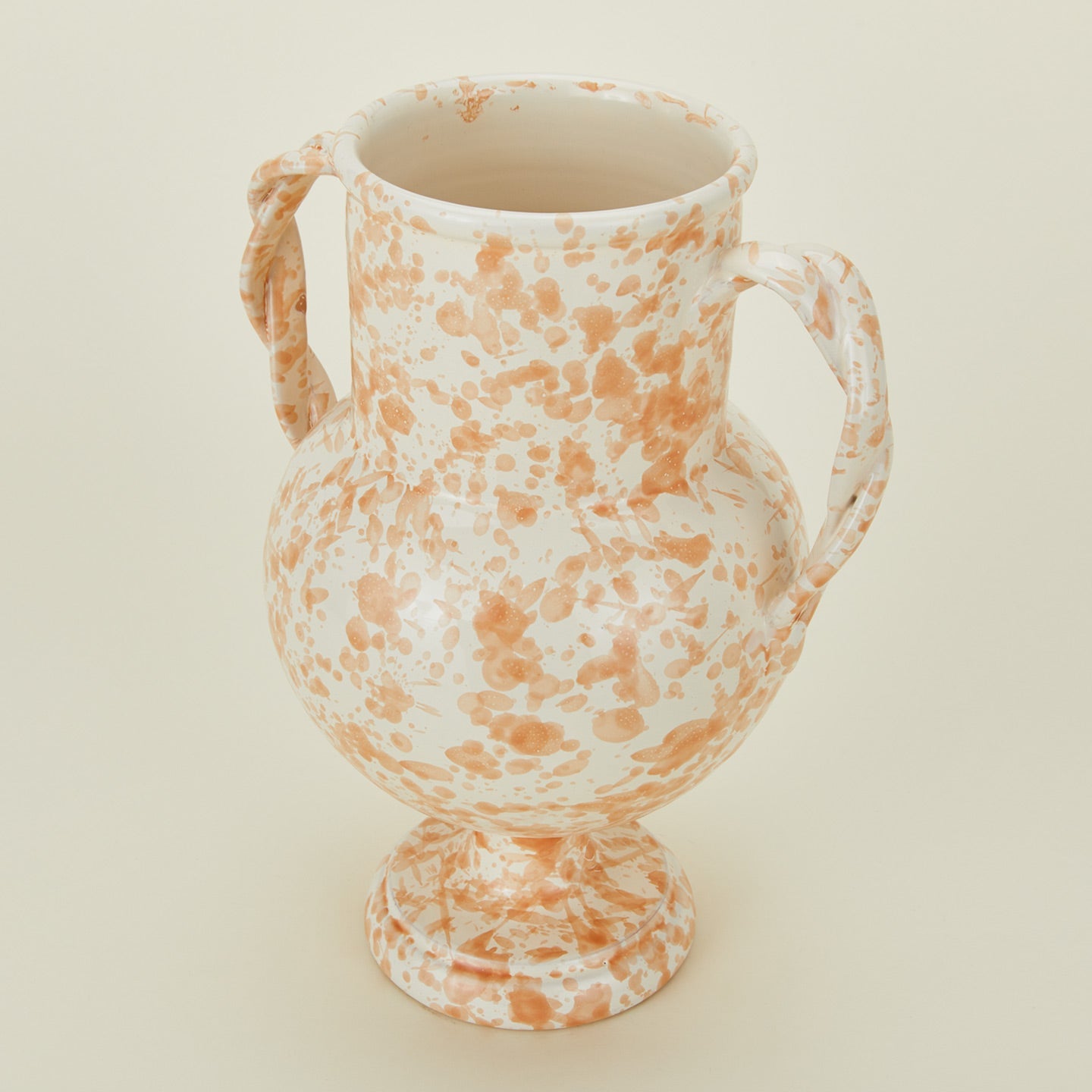 Splatter Verona Vase - Tan/Ivory