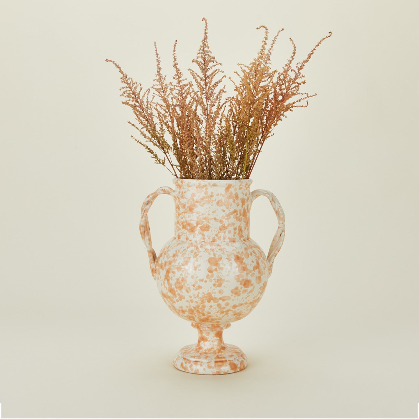 Splatter Verona Vase - Tan/Ivory