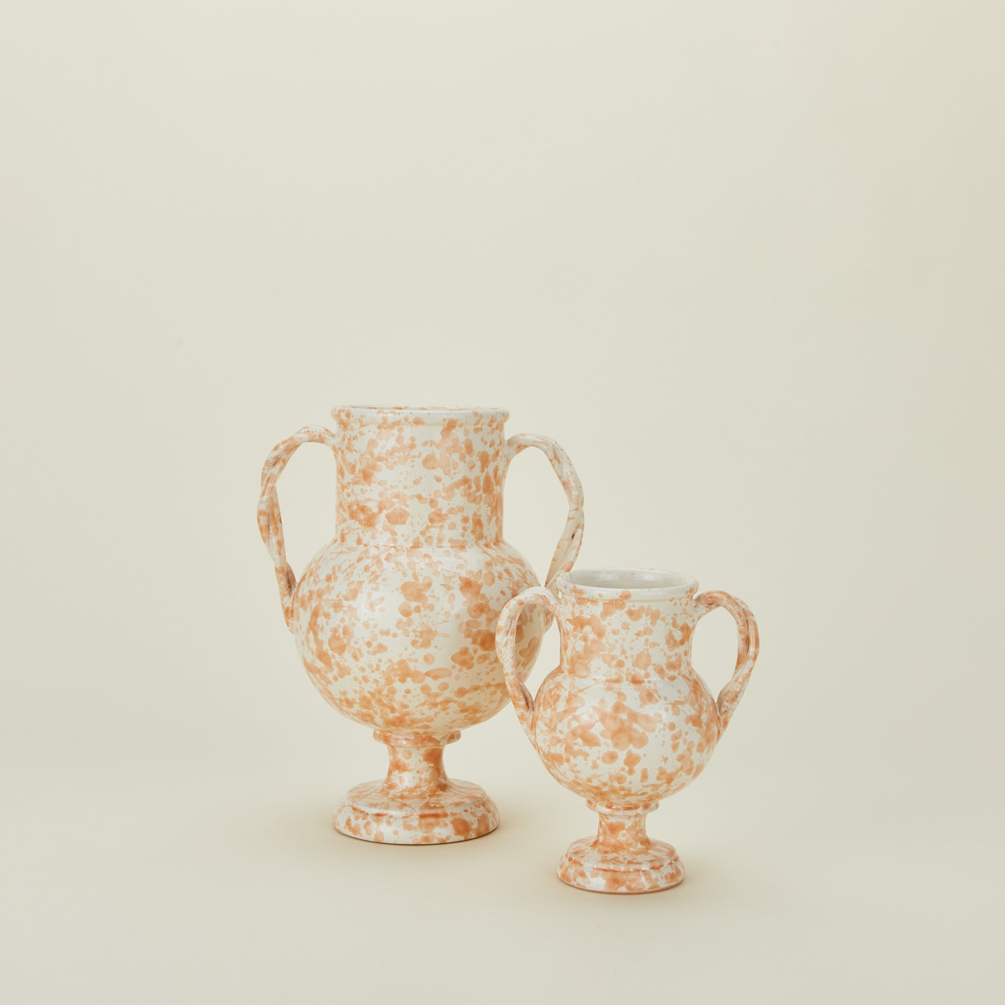Splatter Verona Vase - Tan/Ivory