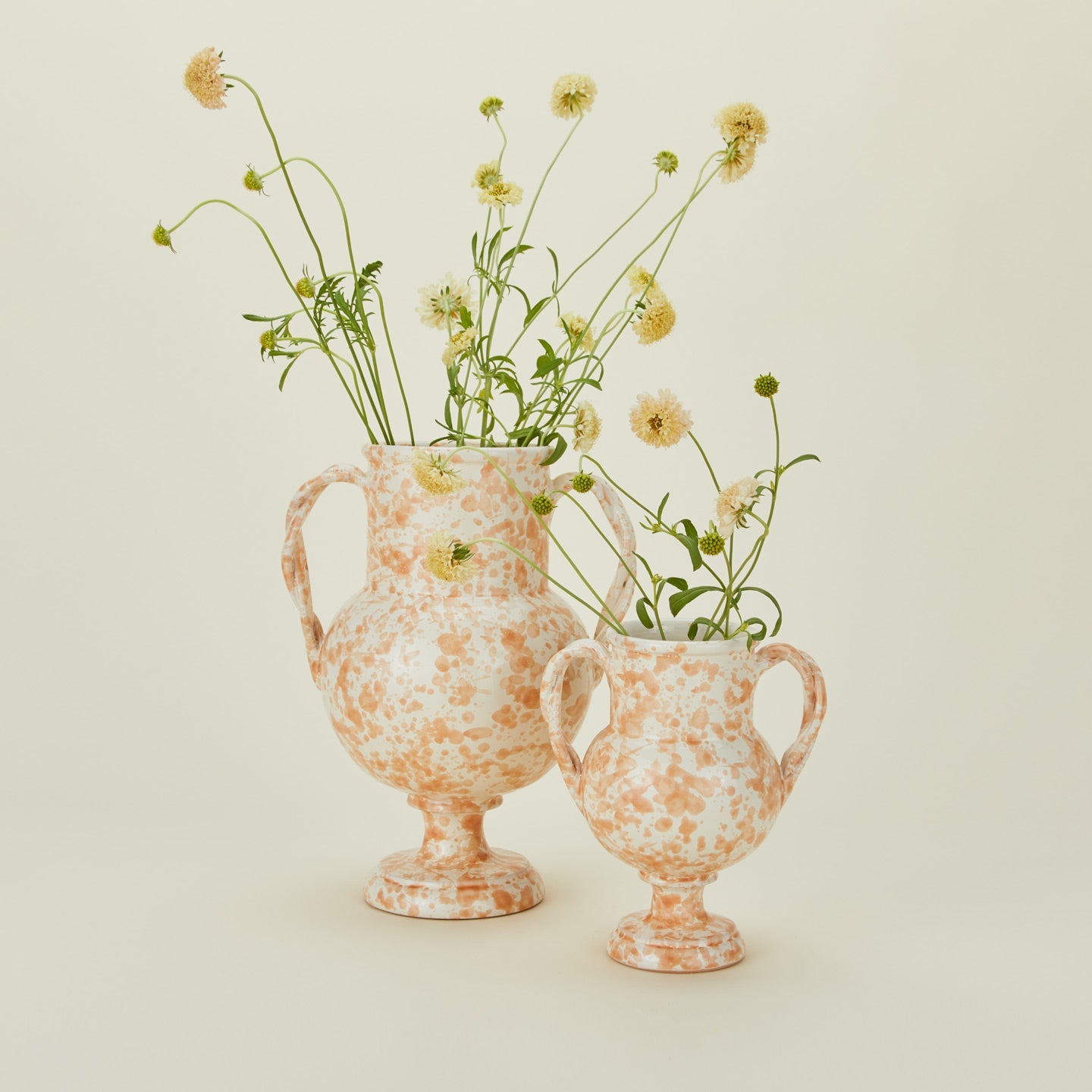 Splatter Verona Vase - Tan/Ivory