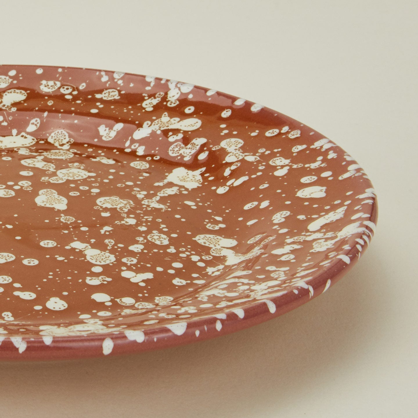 Splatter Dinner Plate - Terracotta/Cream