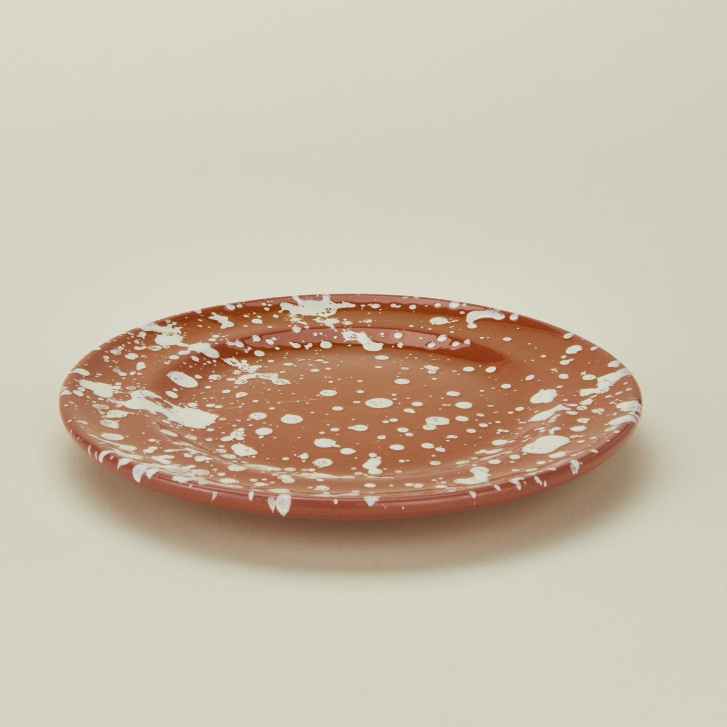 Splatter Salad Plate - Terracotta/Cream