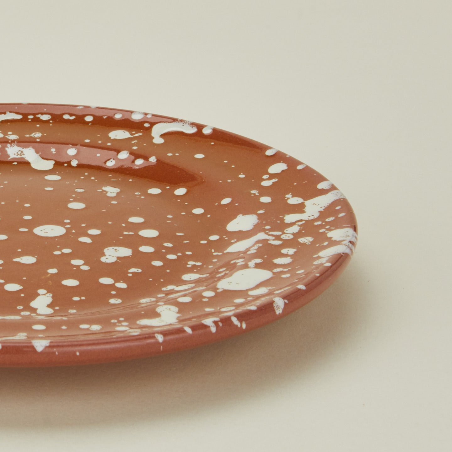 Splatter Salad Plate - Terracotta/Cream