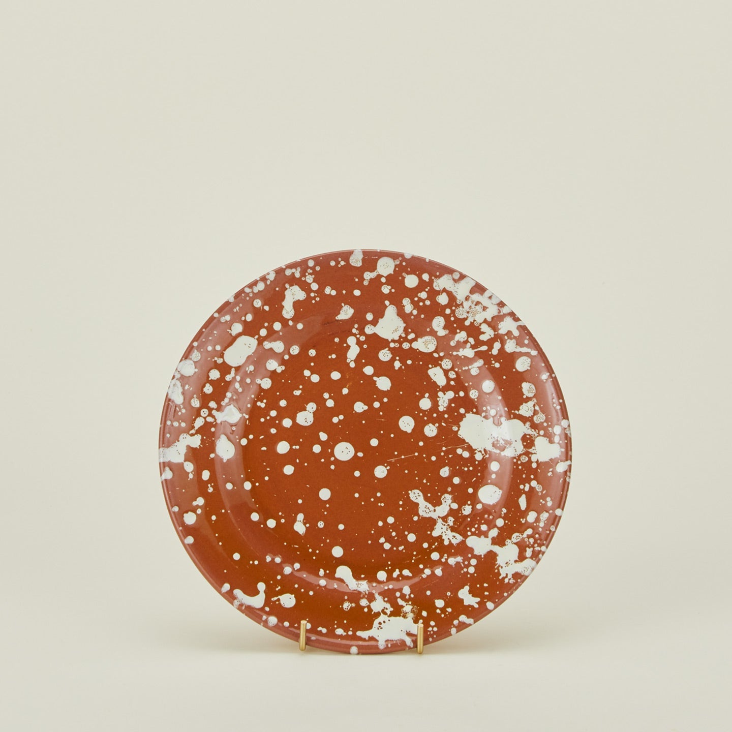 Splatter Salad Plate - Terracotta/Cream