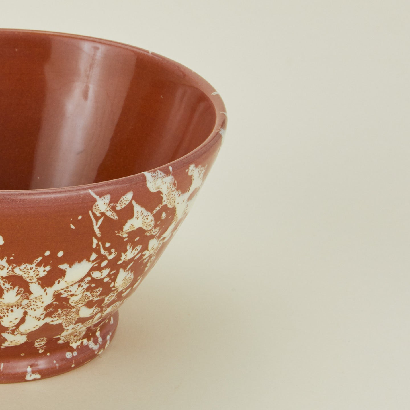 Splatter Small Bowl - Terracotta/Cream