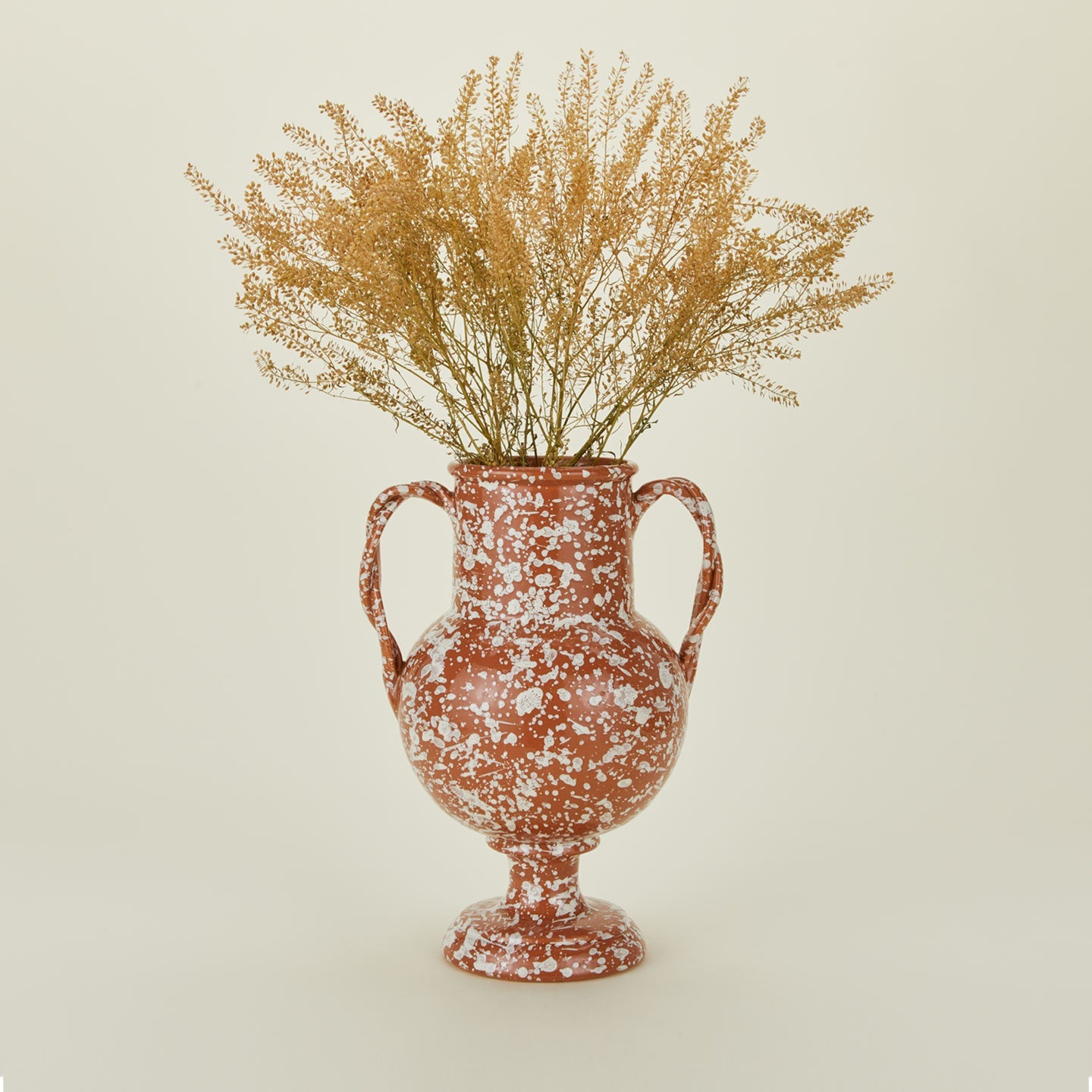 Splatter Verona Vase - Terracotta/Cream