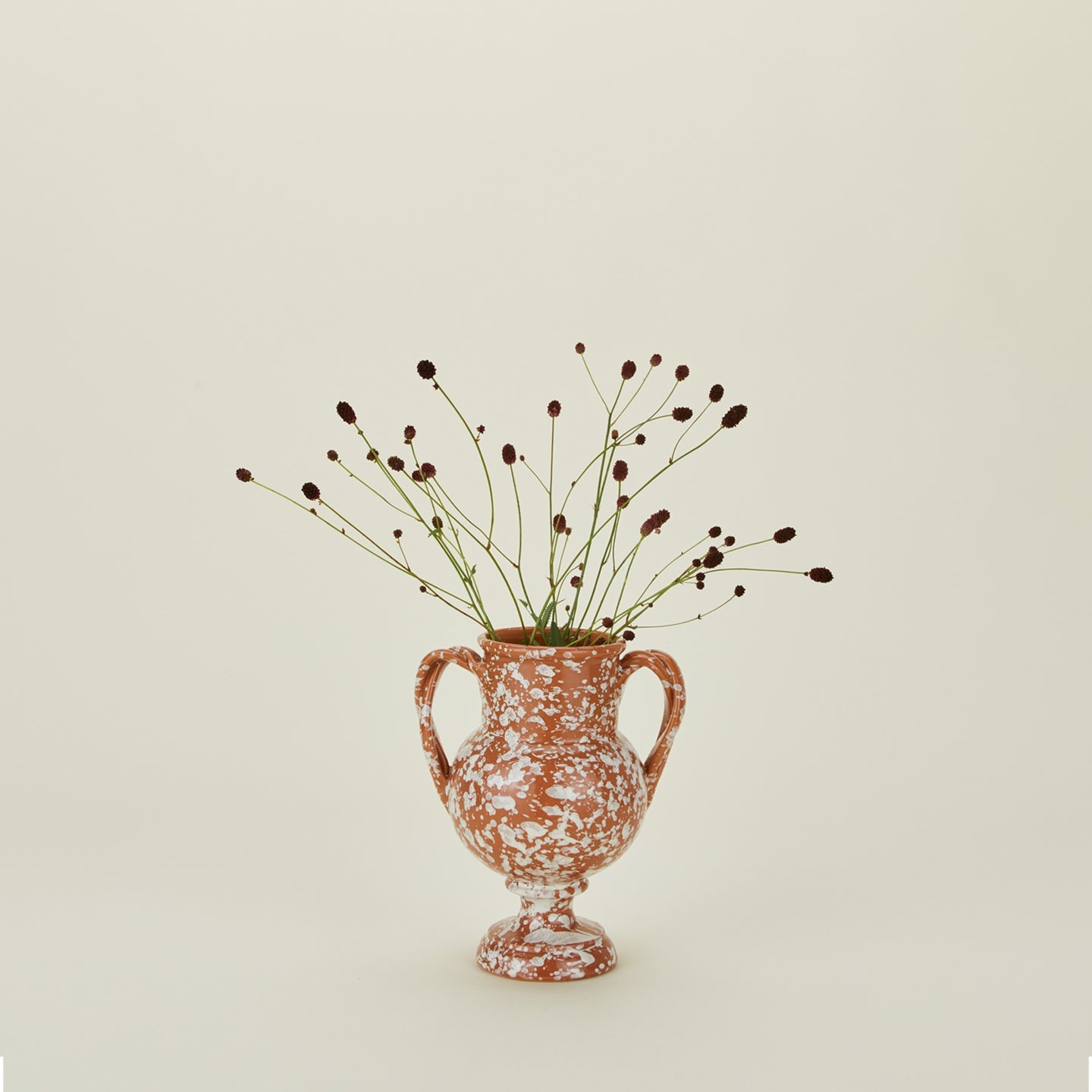 Splatter Verona Vase - Terracotta/Cream