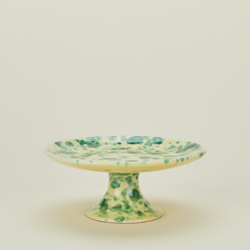 Splatter Cake Stand - Yellow/Green