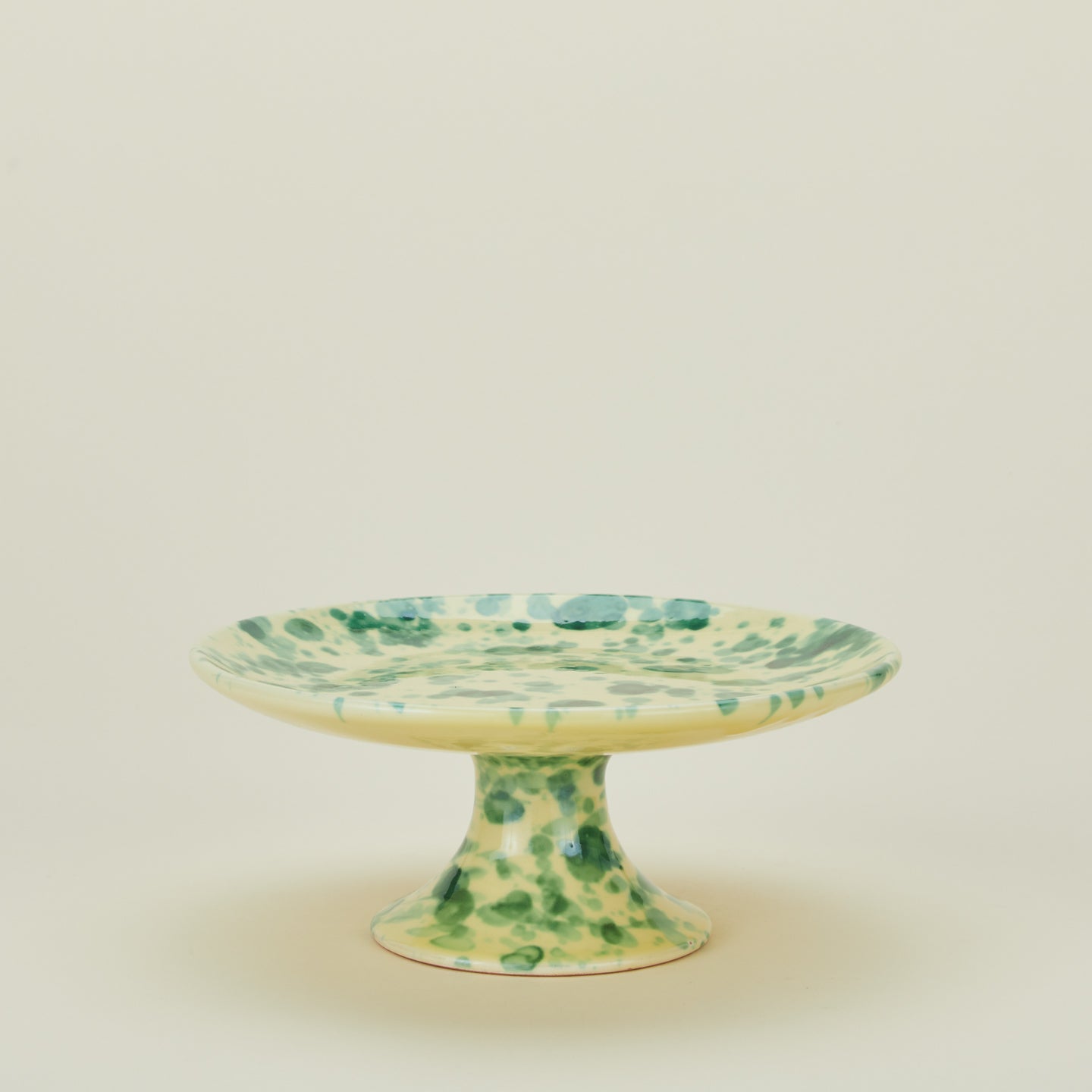 Splatter Cake Stand - Yellow/Green
