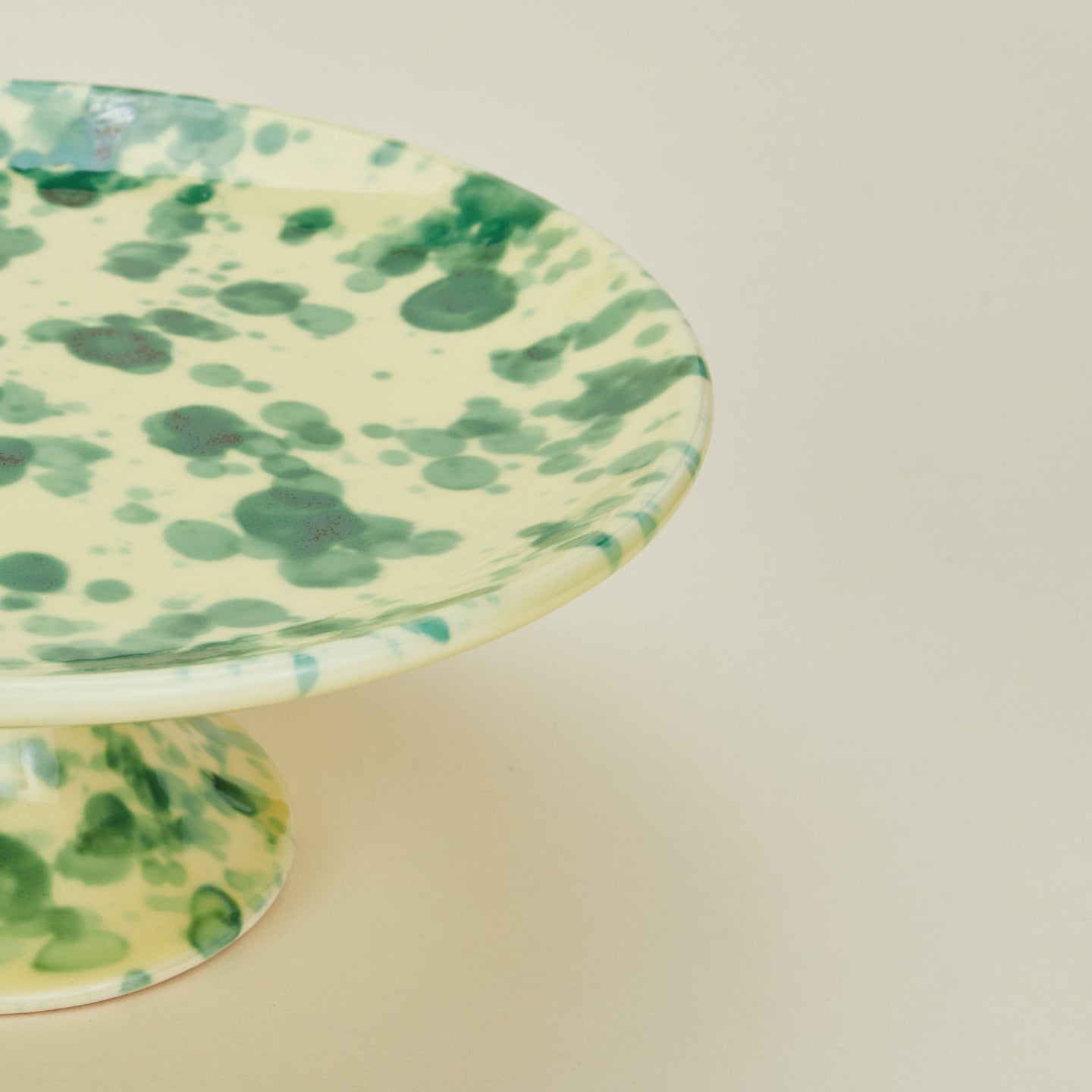 Splatter Cake Stand - Yellow/Green