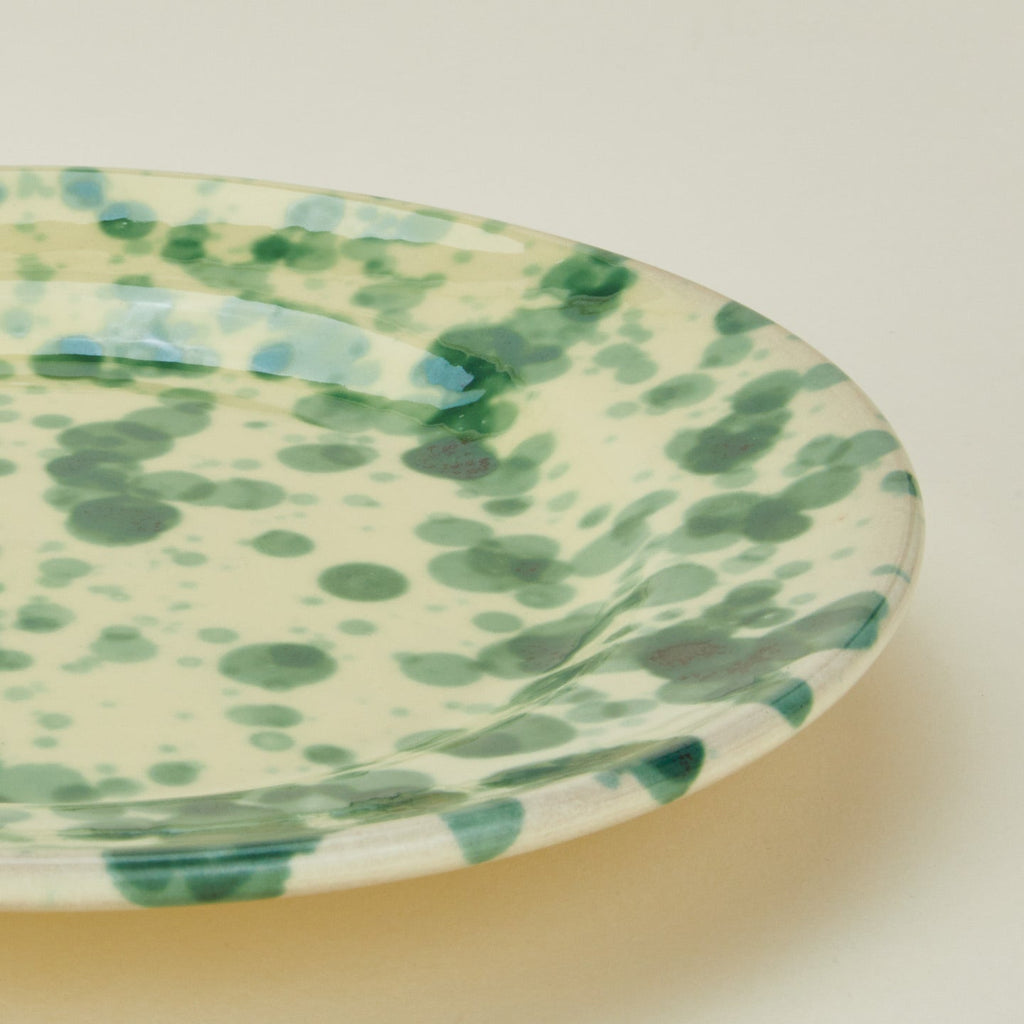 Splatter Dinner Plate - Yellow/Green