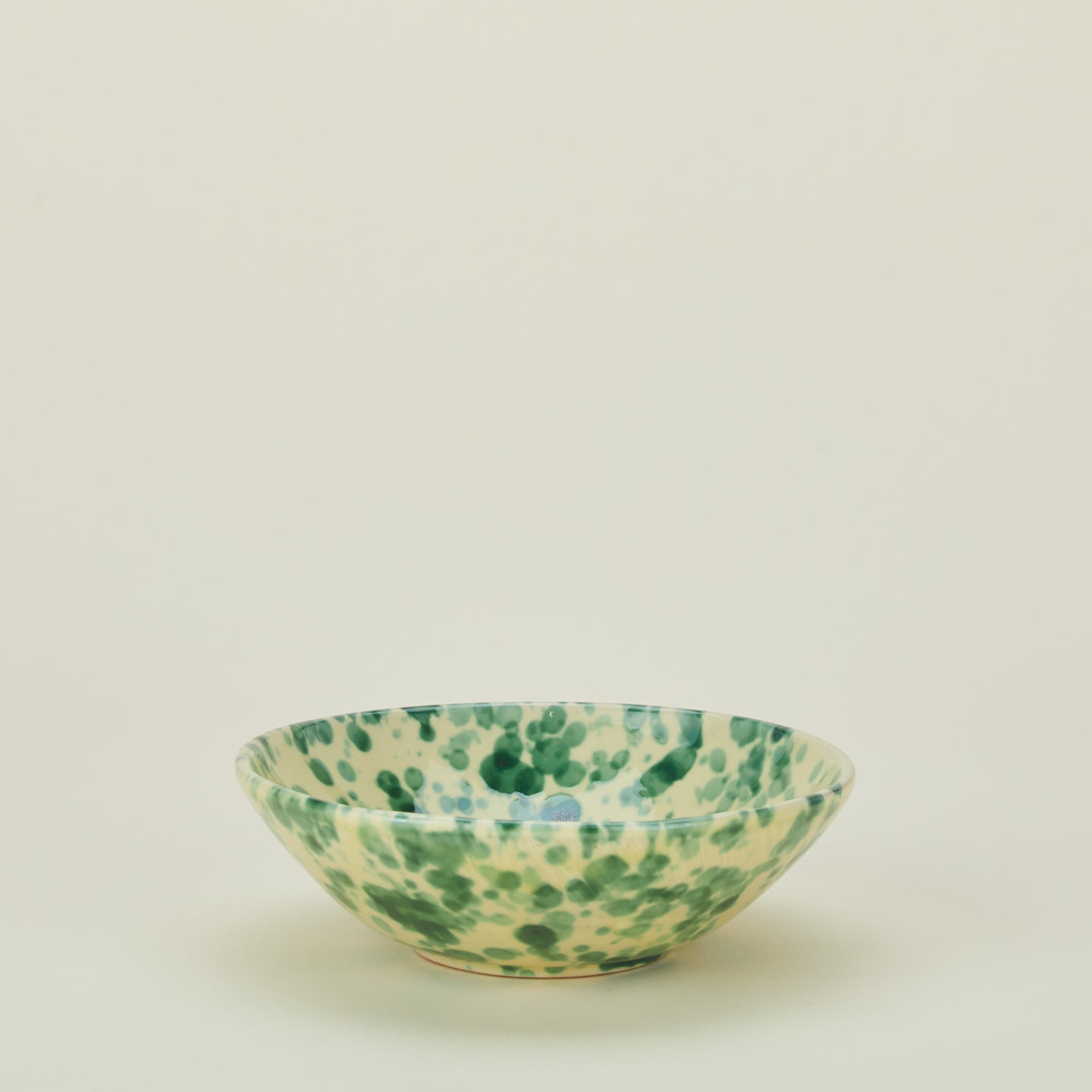 Splatter Low Bowl - Yellow/Green