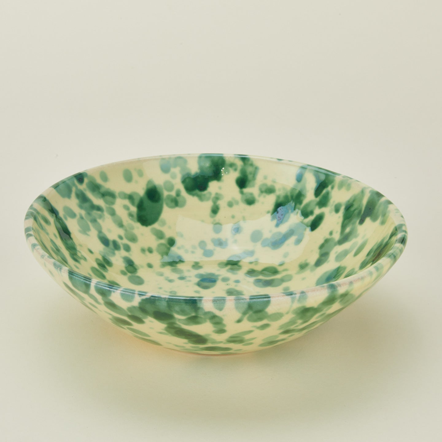 Splatter Low Bowl - Yellow/Green