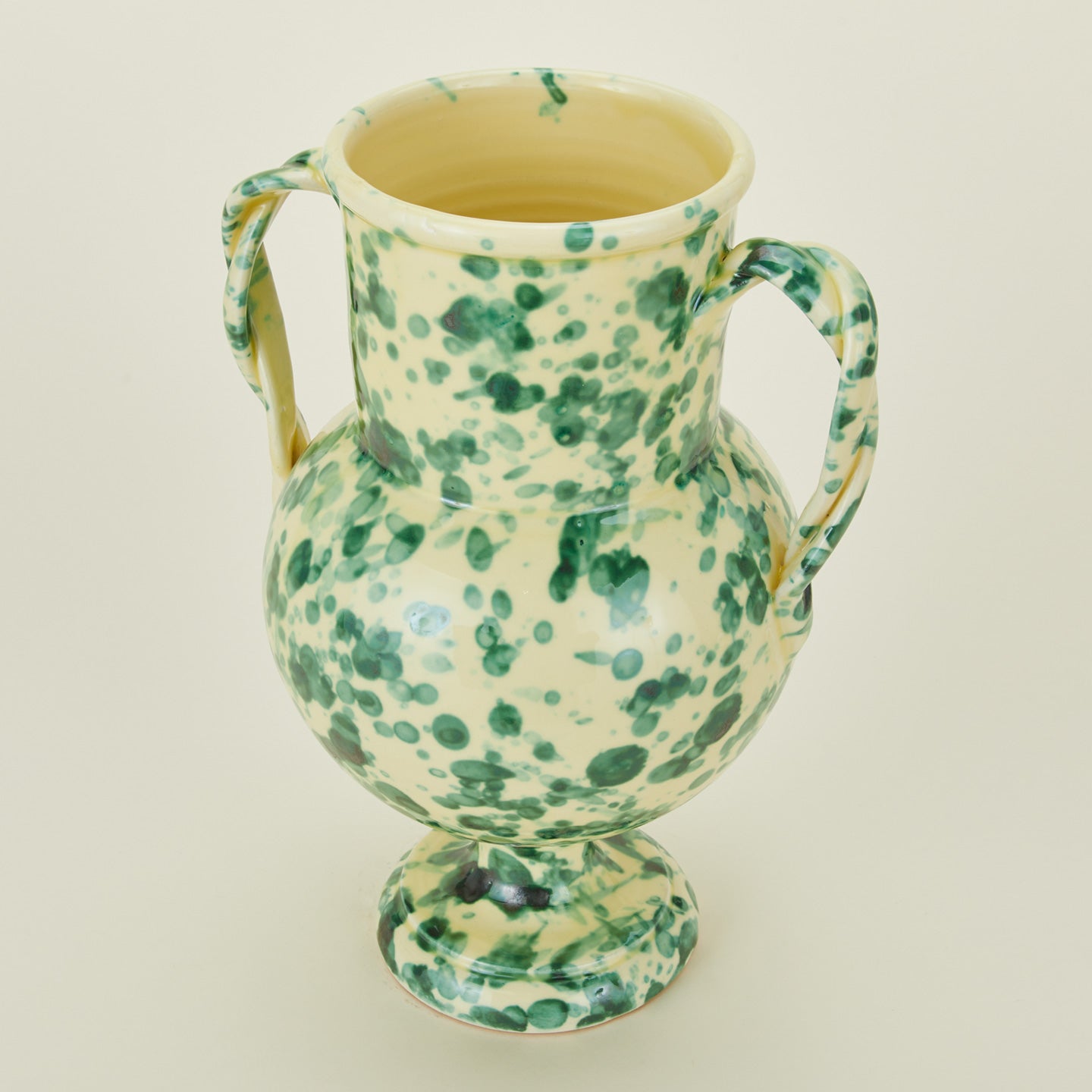 Splatter Verona Vase - Yellow/Green