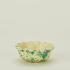 Splatter Scallop Bowl - Yellow/Green