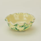 Splatter Scallop Bowl - Yellow/Green