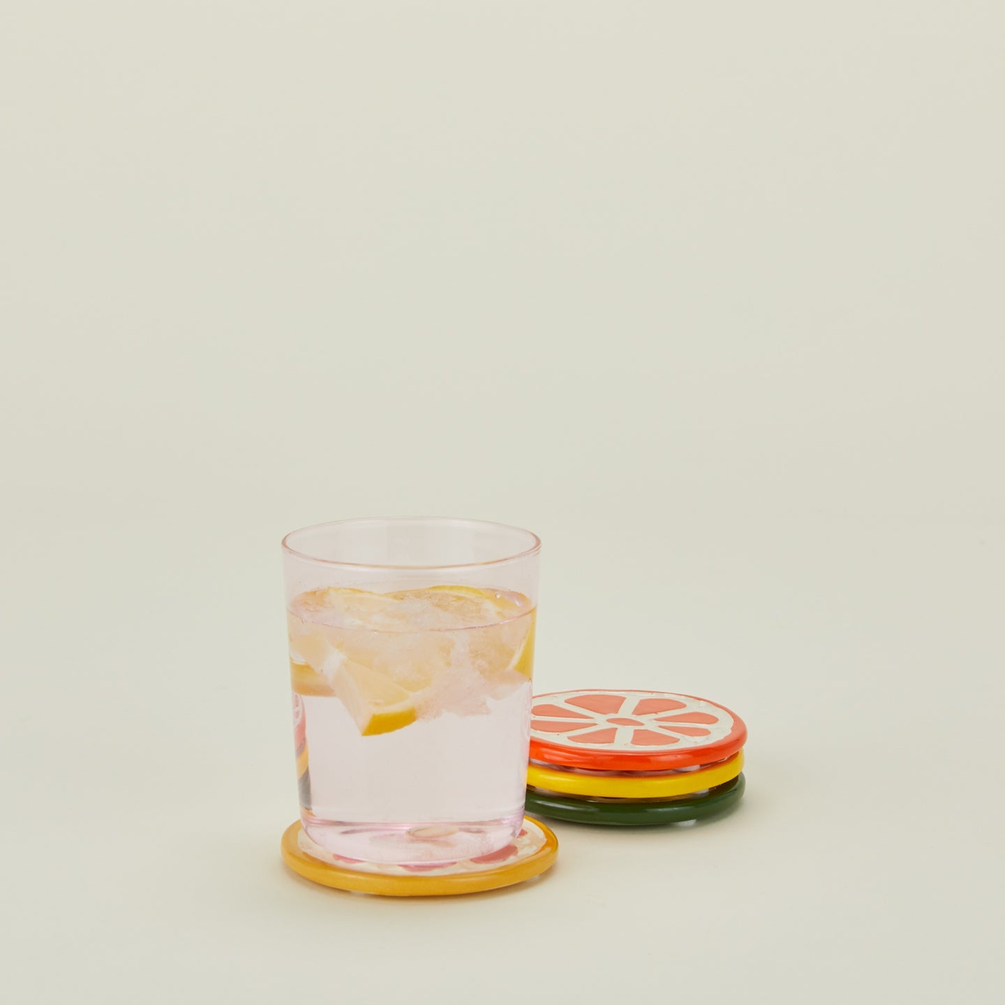 Citrus Ceramic Coasters, Set of 4
